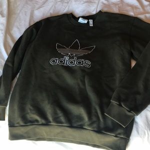 Olive green Adidas sweatshirt